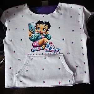 Customize Graphic Pullover Hoodie with Colorful Betty-Inspired Print